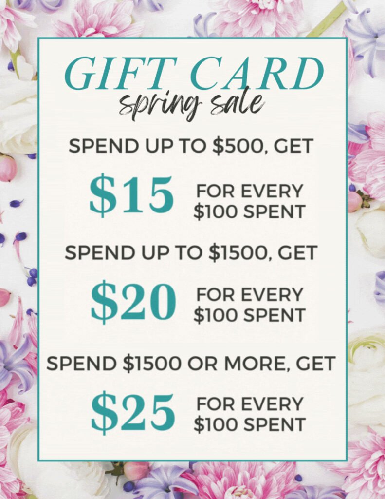 Gift card spring sale